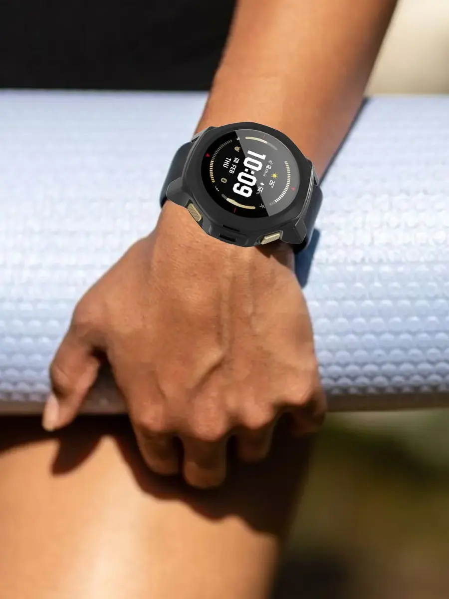 FJIASTB Black Case for Amazfit T-Rex 3 Pro 44mm Smart Watch | Rugged PC Cover with Built-in Screen Protector - view 7