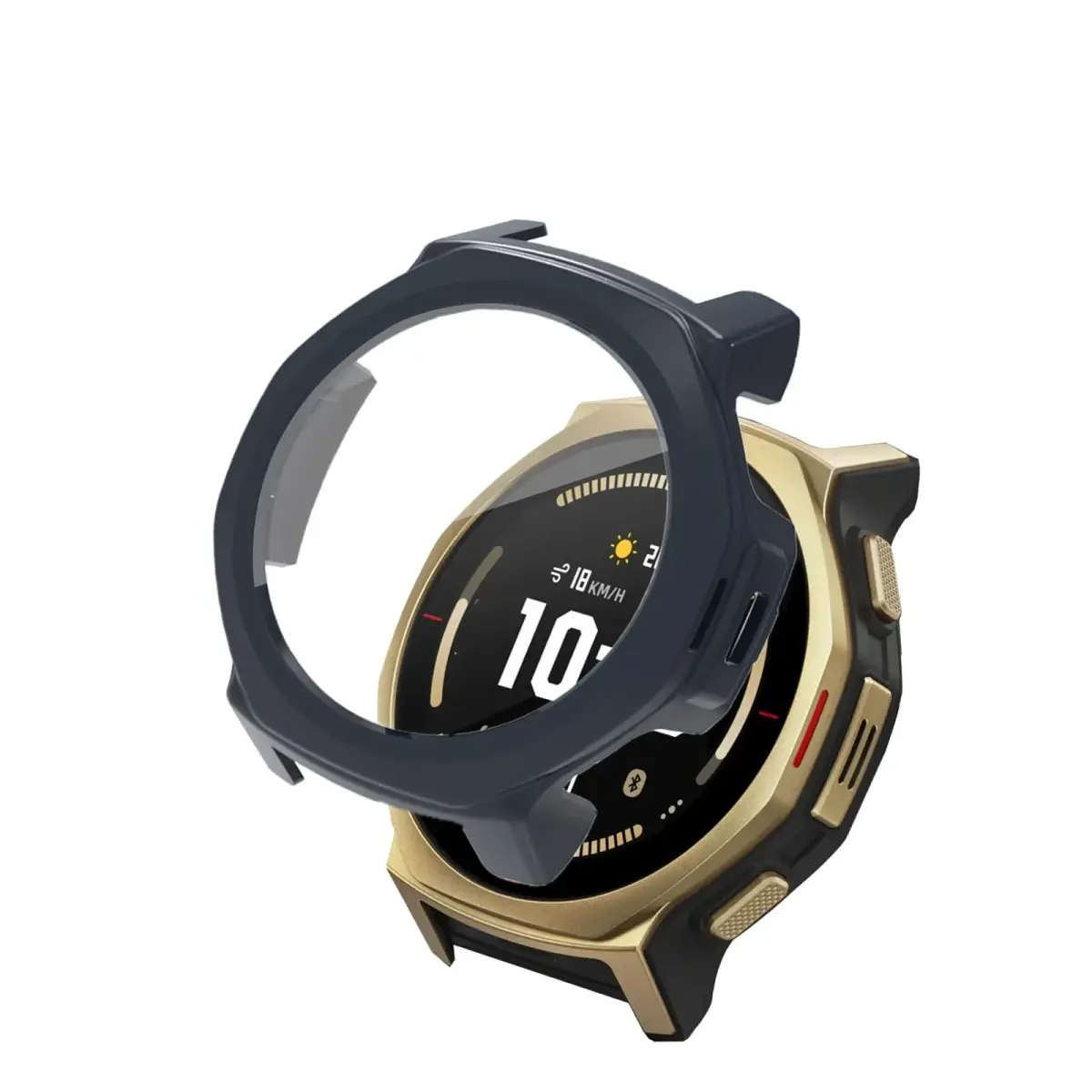 FJIASTB Case for Amazfit T-Rex 3 Pro 44mm Smart Watch | Rugged PC Cover with Built-in Screen Protector - main product image
