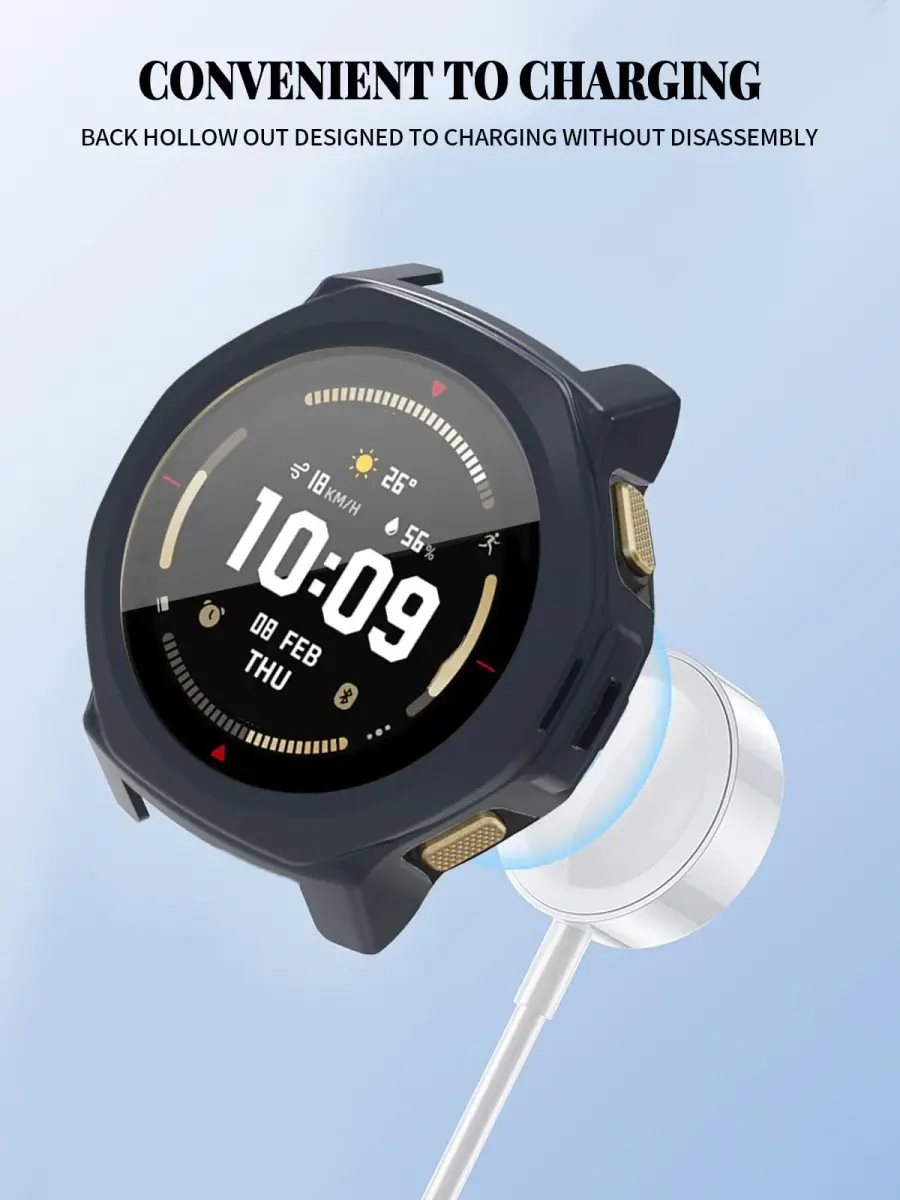 FJIASTB Case for Amazfit T-Rex 3 Pro 44mm Smart Watch | Rugged PC Cover with Built-in Screen Protector - view 5