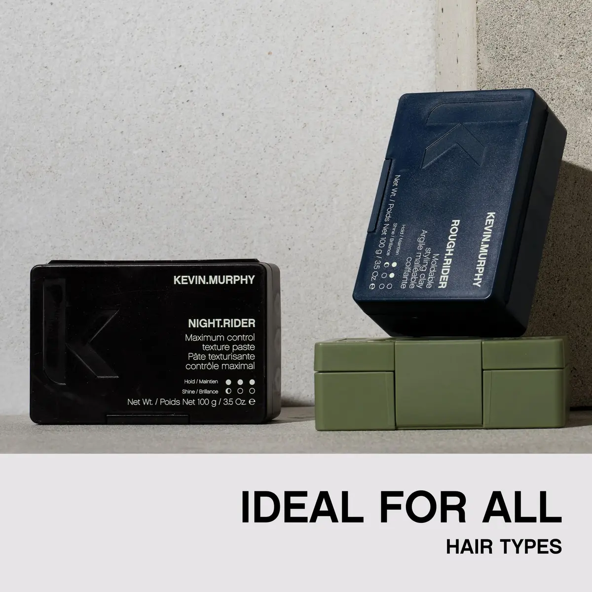 KEVIN.MURPHY NIGHT.RIDER Strong Hold Hair Moulding Paste 33ml (1.1 Fl Oz) 2-Pack | Matte Texture & Separation - view 5