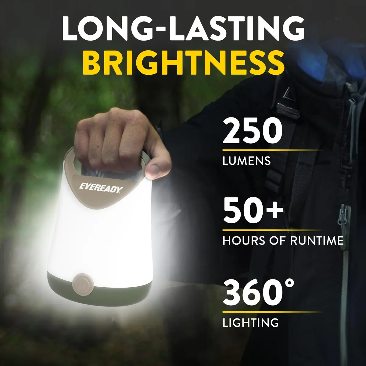 Eveready LED Camping Lantern X-250 (2-Pack) | 250 Lumens, 100-Hour Runtime, Water-Resistant - view 2