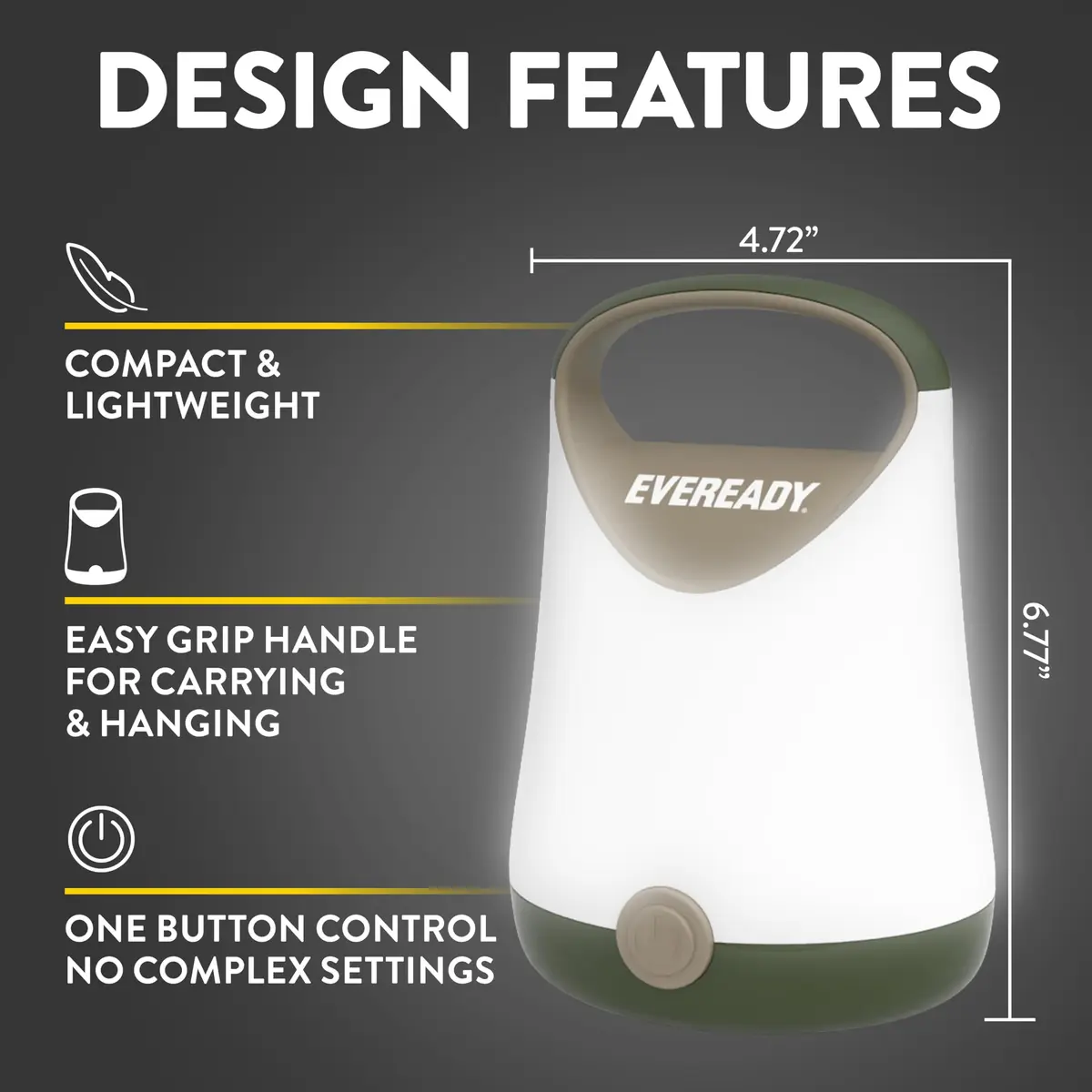 Eveready LED Camping Lantern X-250 (2-Pack) | 250 Lumens, 100-Hour Runtime, Water-Resistant - view 3