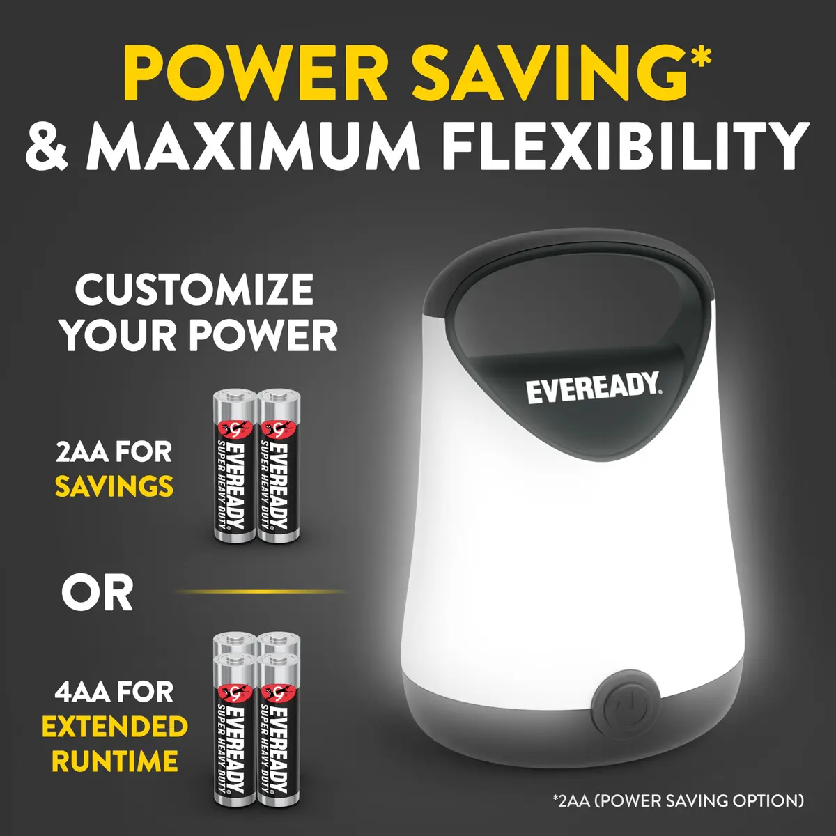 Eveready LED Camping Lantern X-250 (2-Pack, Black) | 250 Lumens, 100-Hour Runtime, Water Resistant - view 4