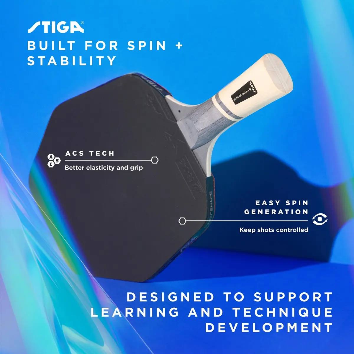 STIGA Cybershape Lite Ping Pong Paddle | Beginner Table Tennis Bat with Optimized Hitting Surface - view 3