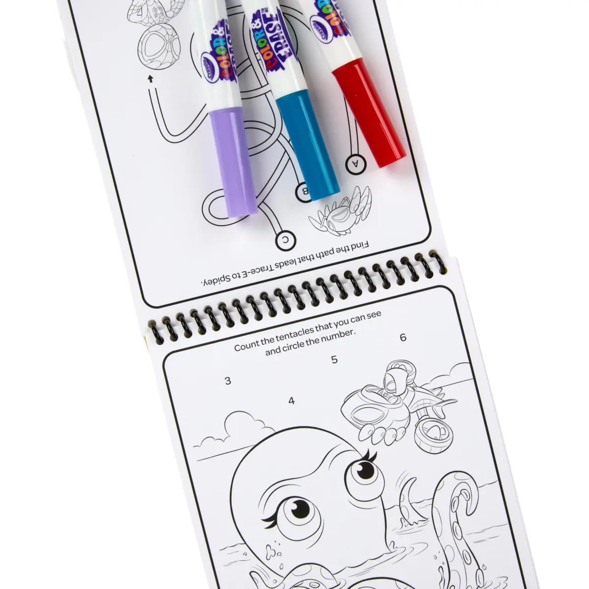 Crayola Color & Erase Reusable Activity Pad Spidey and His Amazing Friends 18cm x 14cm (7.25in x 5.6in) | Washable Markers Included - view 4