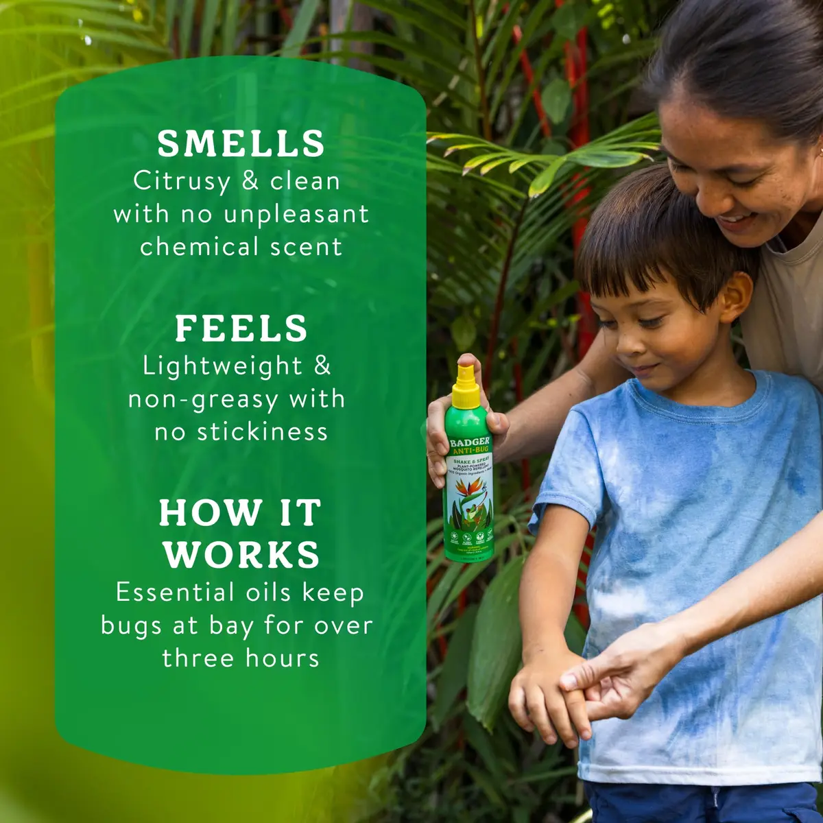 Badger Natural Bug Spray 473ml (16 fl oz) | DEET-Free Mosquito Repellent for Families - view 5