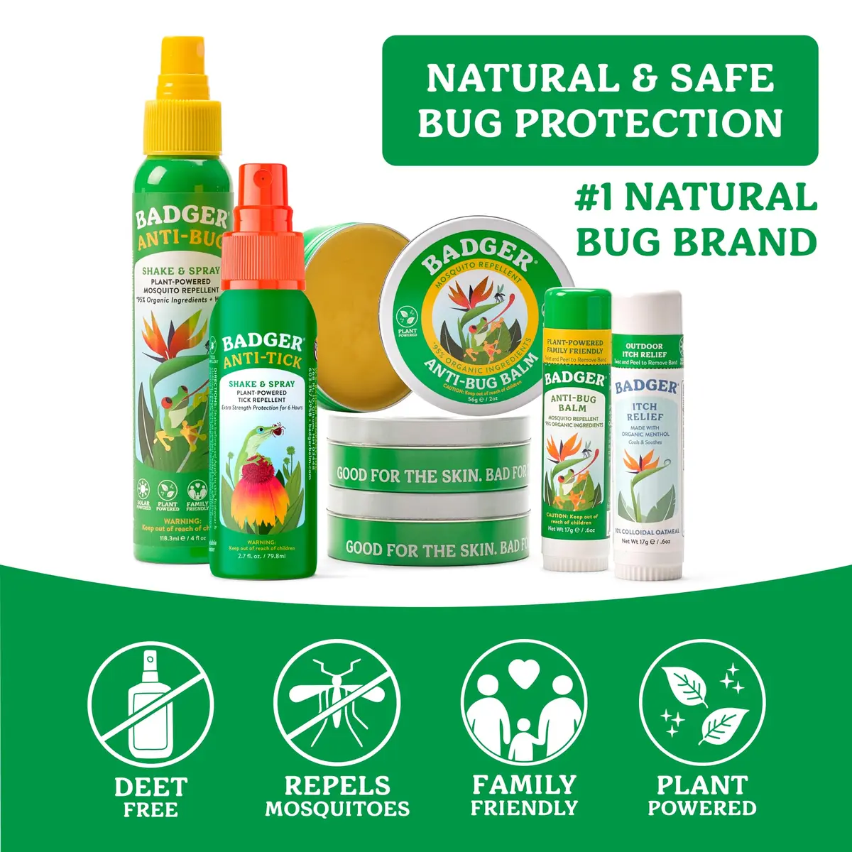Badger Natural Bug Spray 473ml (16 fl oz) | DEET-Free Mosquito Repellent for Families - view 4
