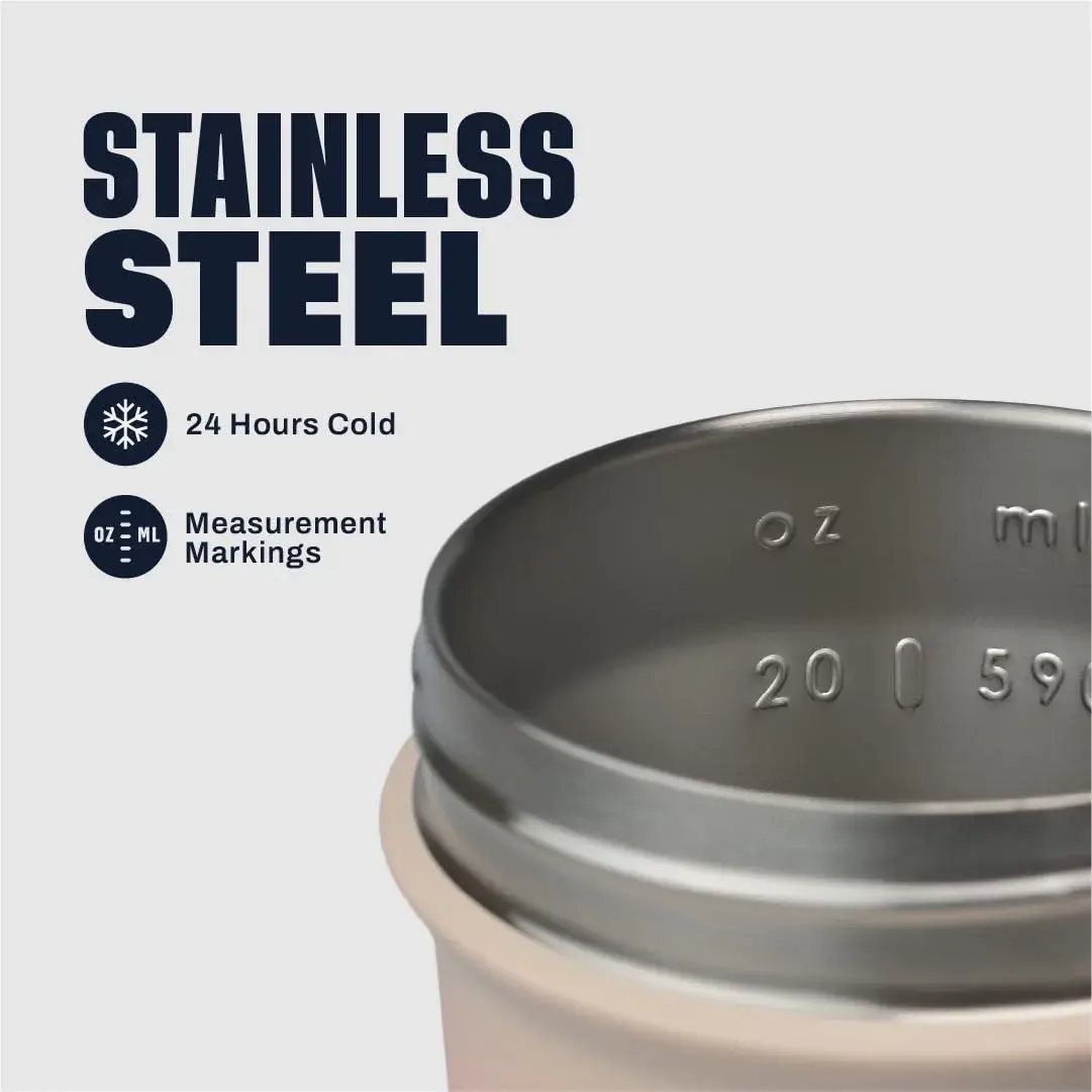 BlenderBottle Sport Sleek Stainless Steel Shaker Bottle 739ml (25 oz) | Insulated for 24 Hours - view 3
