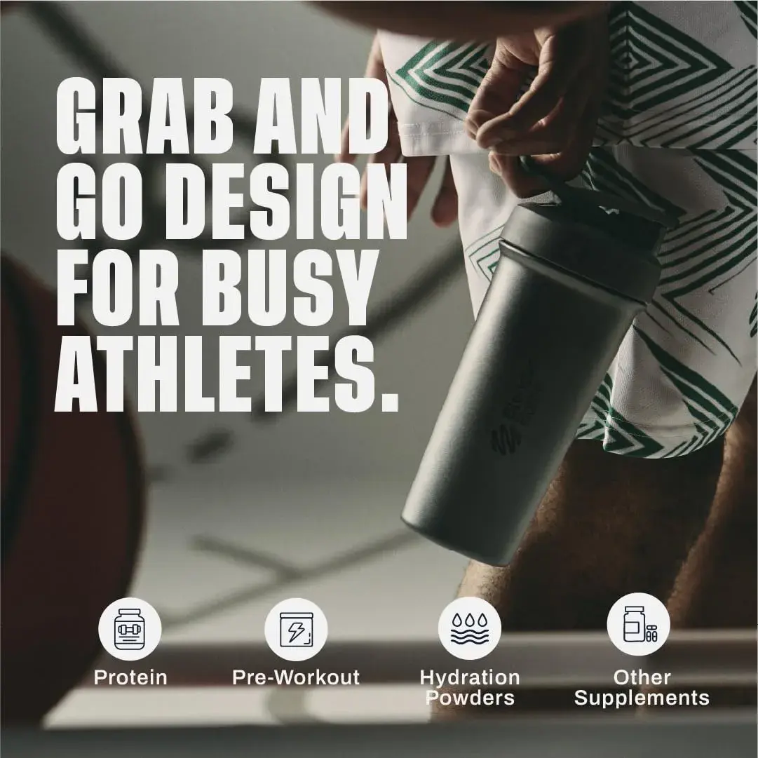 BlenderBottle Sport Sleek Stainless Steel Shaker Bottle 739ml (25 oz) | Insulated for 24 Hours - view 5
