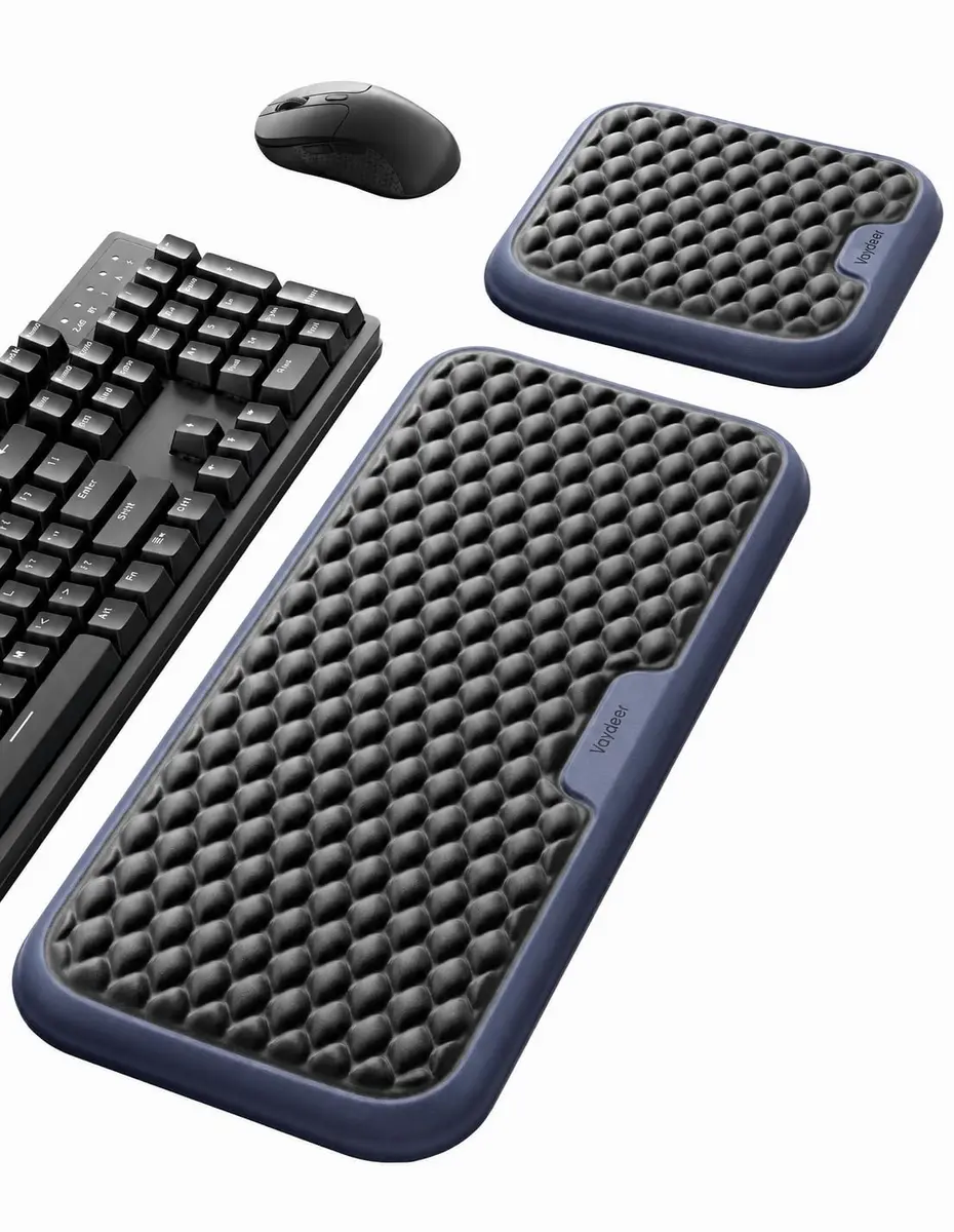 Vaydeer Extra Large Wide Wrist Rest Set for Keyboard and Mouse | Ergonomic Memory Foam Support for Office & Gaming - main product image