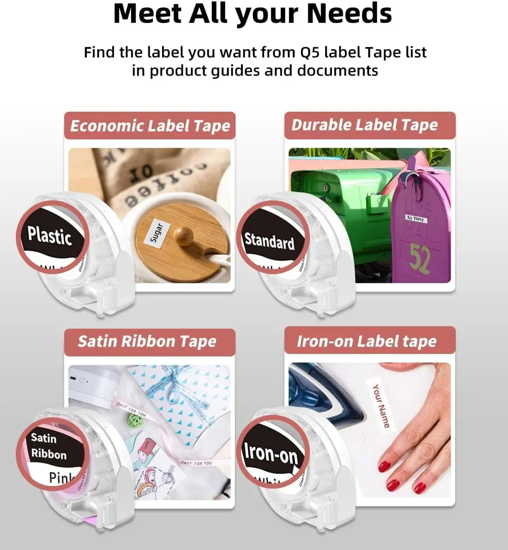 Phomemo Label Maker Machine with 3 Tapes | Compact Bluetooth Printer for Home & School - view 7