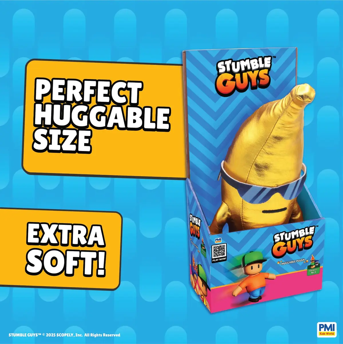 P.M.I. Stumble Guys Series 3-12” Huggable Plush Golden Banana | Official Toy for Kids & Collectors - view 5