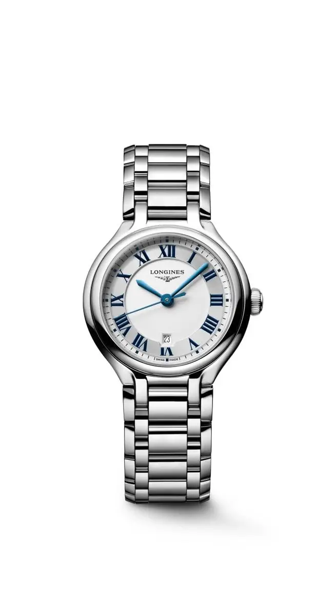Longines PrimaLuna 30mm Quartz Watch | Elegant Femininity in Silver (30mm) - main product image