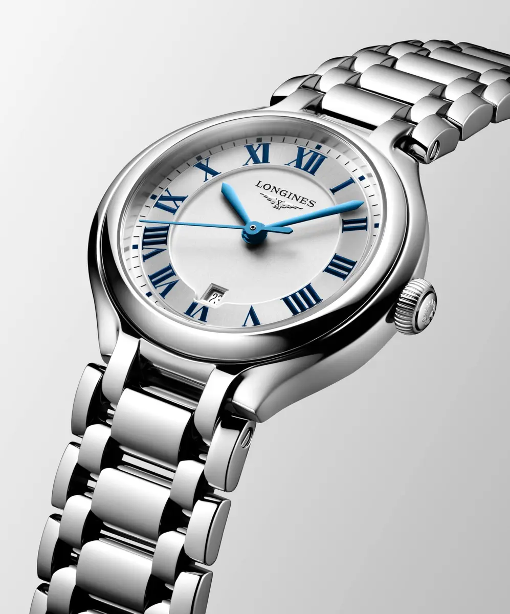 Longines PrimaLuna 30mm Quartz Watch | Elegant Femininity in Silver (30mm) - view 2