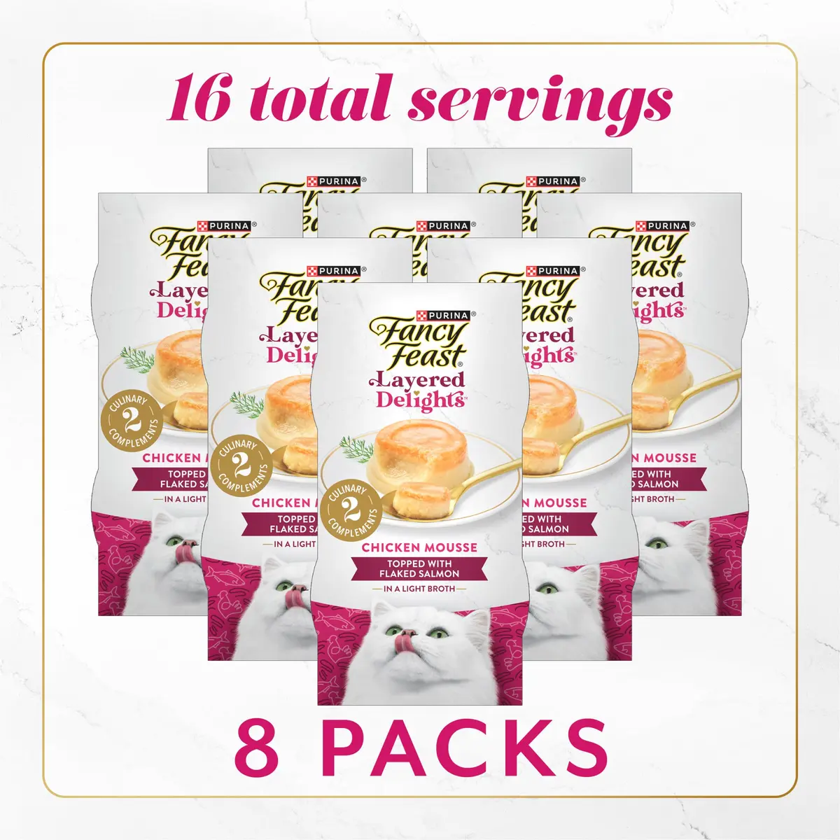 Fancy Feast Layered Delights Chicken Mousse & Salmon Treats 1.96 oz | Gourmet Wet Cat Snacks - view 3