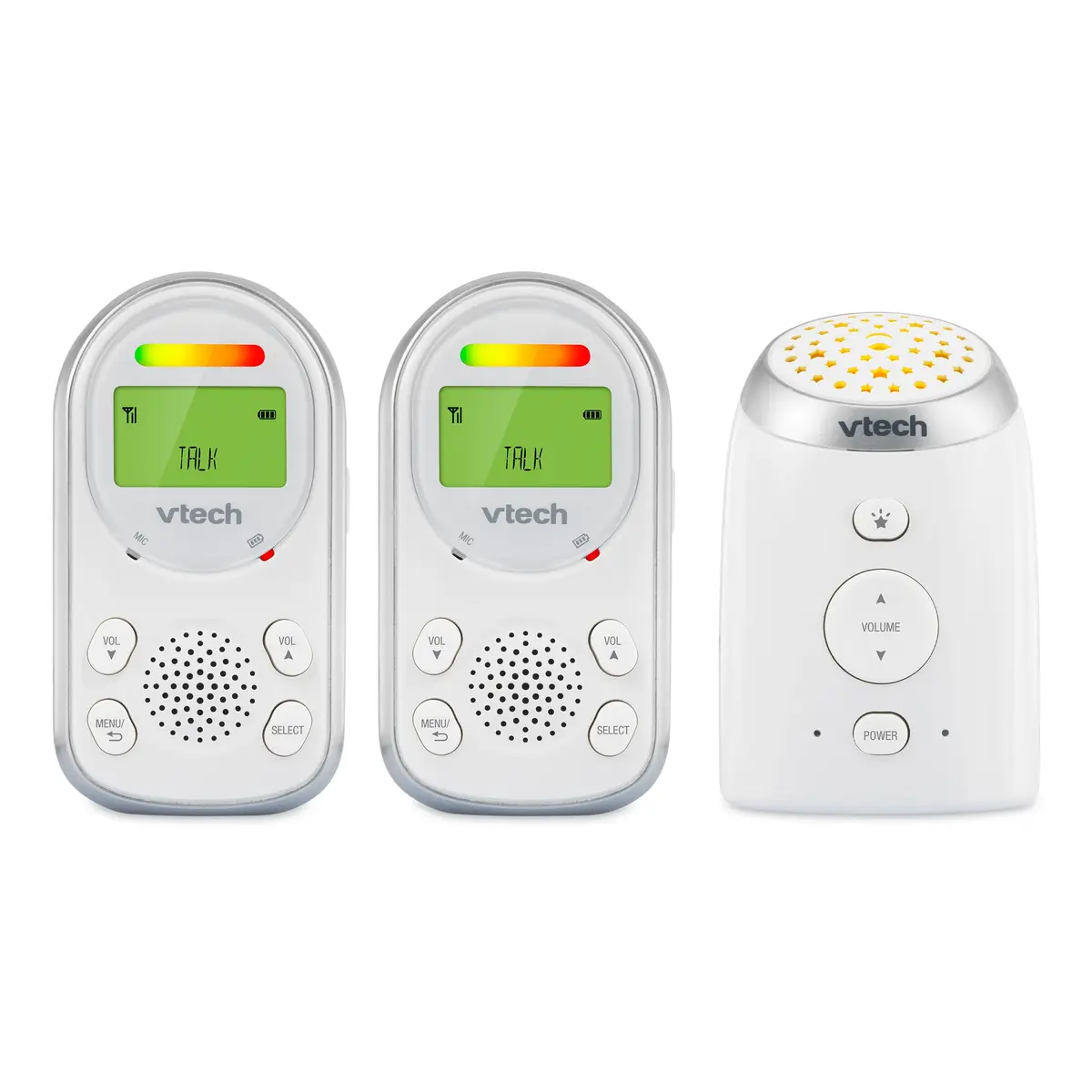 VTech 2 Parent Units Digital Audio Baby Monitor with Night Light | 1000ft Range, Two-Way Talk, Vibrating Alert - main product image