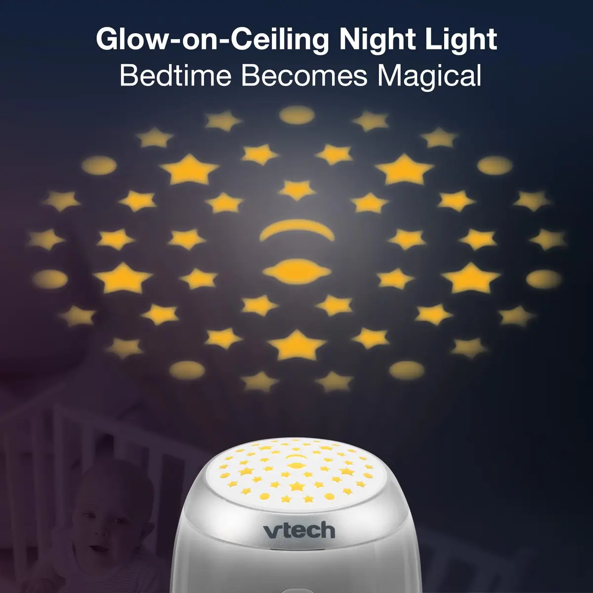 VTech 2 Parent Units Digital Audio Baby Monitor with Night Light | 1000ft Range, Two-Way Talk, Vibrating Alert - view 6