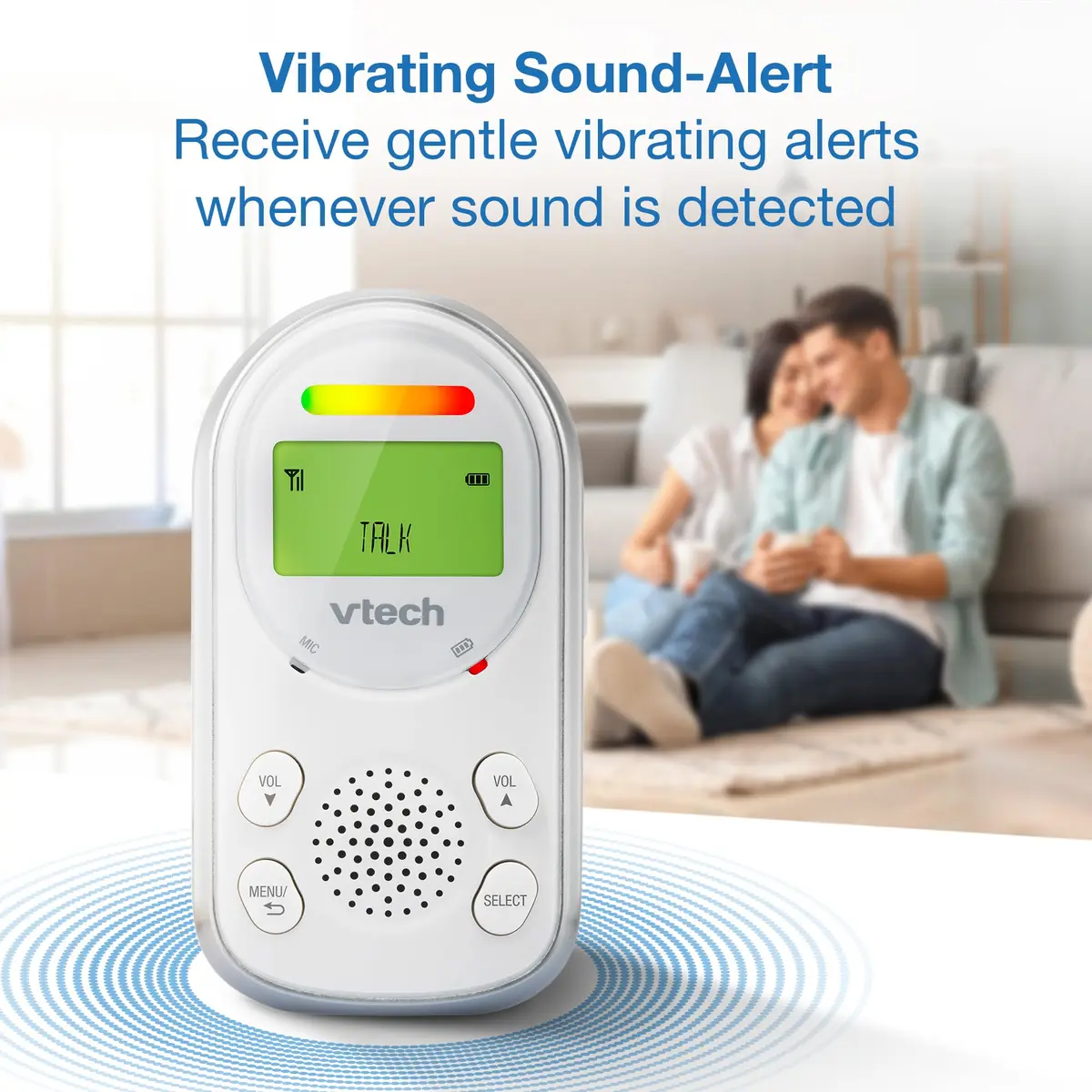 VTech 2 Parent Units Digital Audio Baby Monitor with Night Light | 1000ft Range, Two-Way Talk, Vibrating Alert - view 8