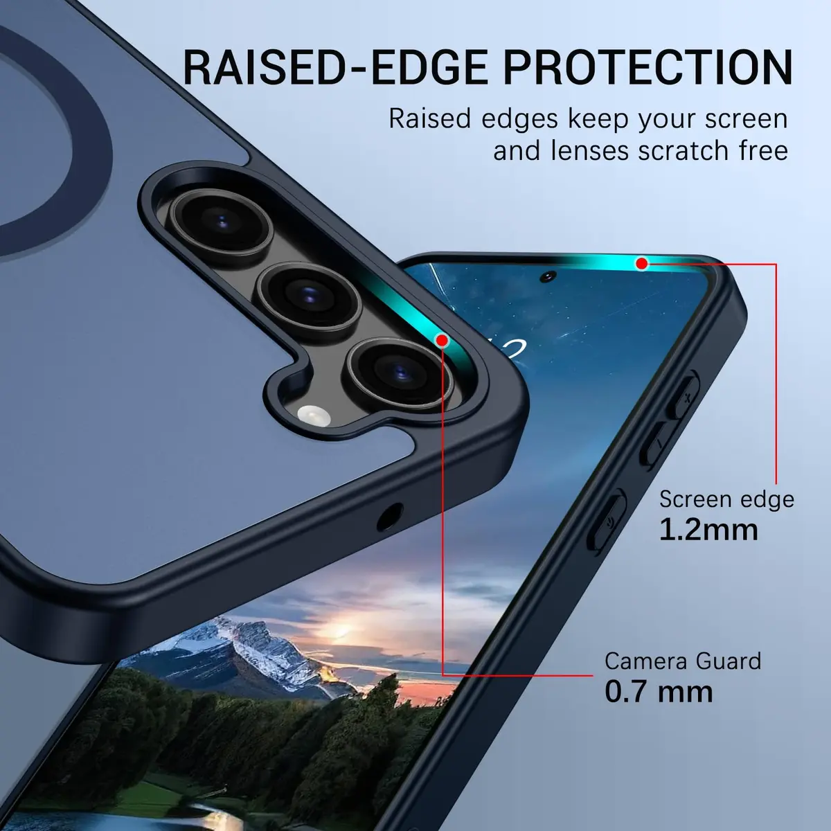 Telaso Magnetic Case for Samsung Galaxy S23 6.1 inches | Blue, Compatible with MagSafe & Kickstand - view 8