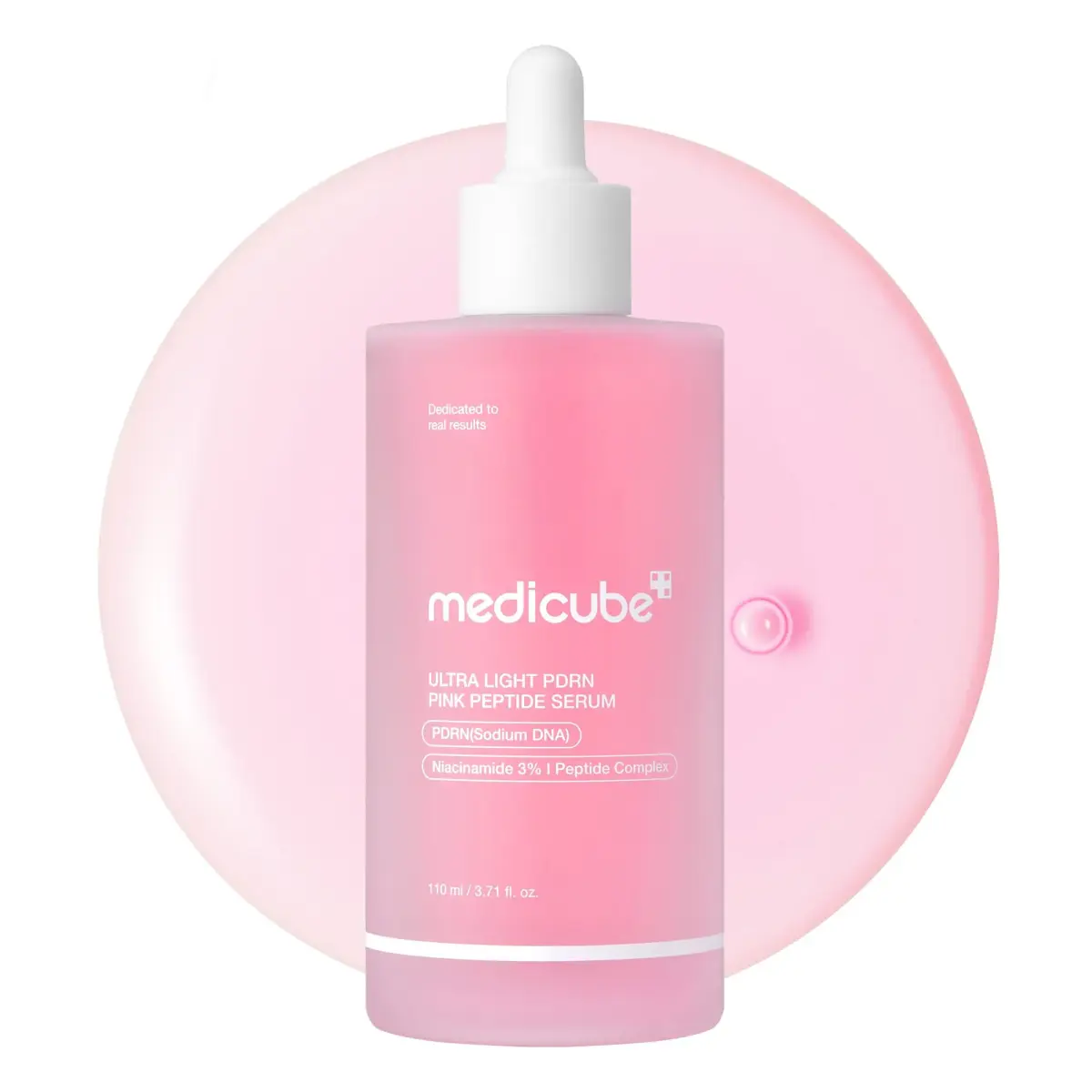 medicube PDRN Pink Peptide Serum with Salmon DNA 110ml (3.71 fl. Oz) | Hydrating & Glow Care - main product image