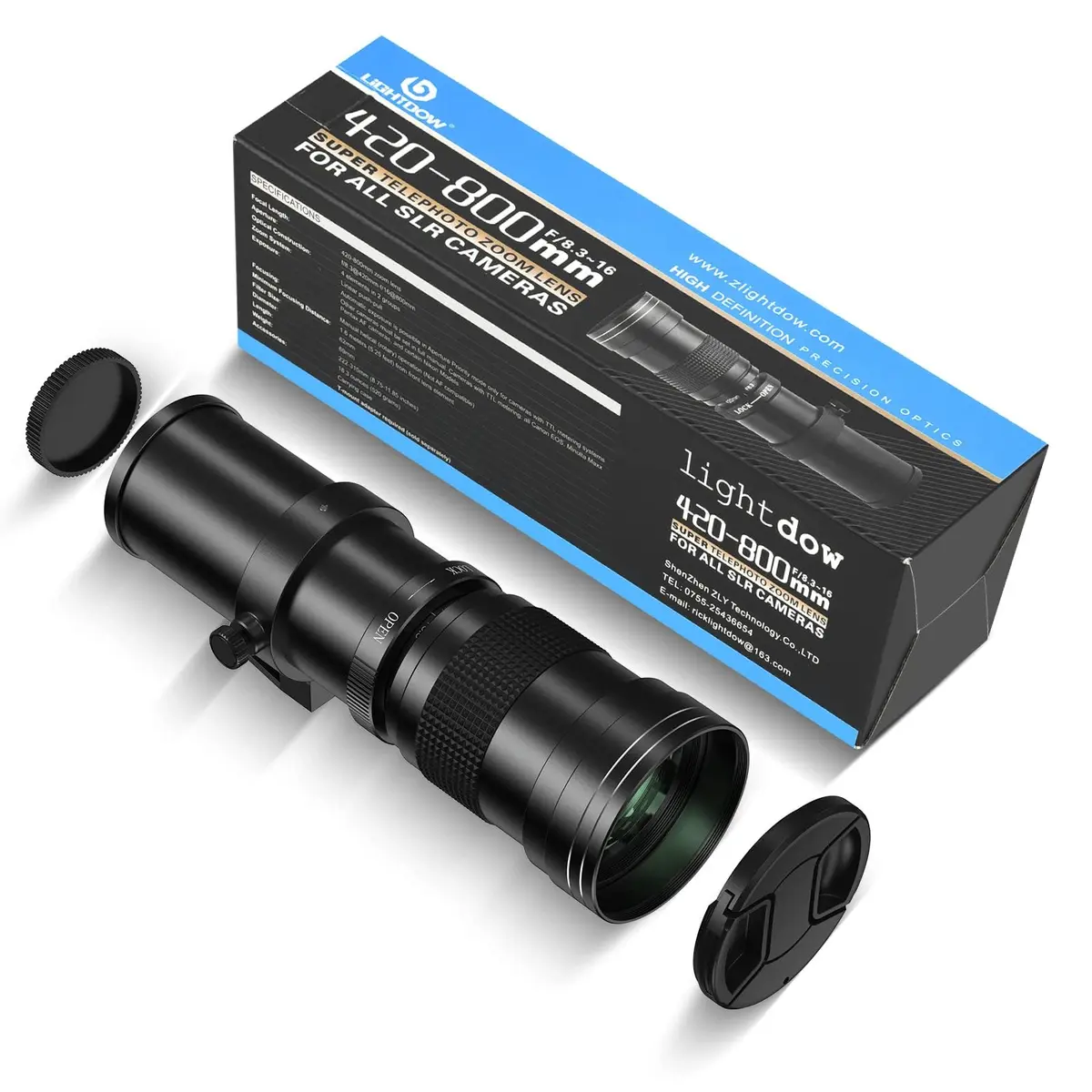 lightdow RF 420-800mm F8.3 Telephoto Zoom Lens (MF) for Canon RF Mount | Manual Focus Mirrorless Camera Lens - view 7