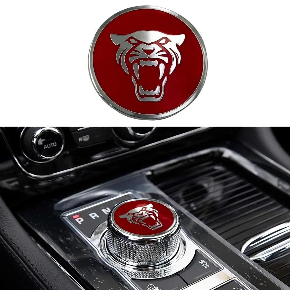 MAXDOOL Gear Shift Knob Cover for Jaguar XF XE XJ F-Pace - Style B Red | Interior Trim Accessory - main product image