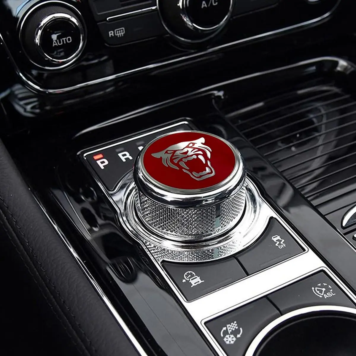MAXDOOL Gear Shift Knob Cover for Jaguar XF XE XJ F-Pace - Style B Red | Interior Trim Accessory - view 5