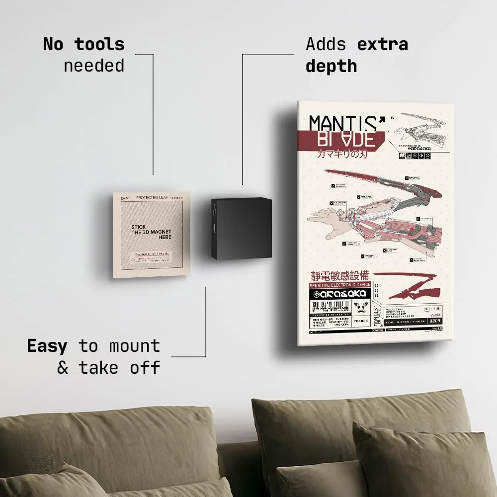 Displate Magnetic Wall Mount Kit for Hanging Pictures | Damage-Free Metal Poster Mounting Solution - view 2