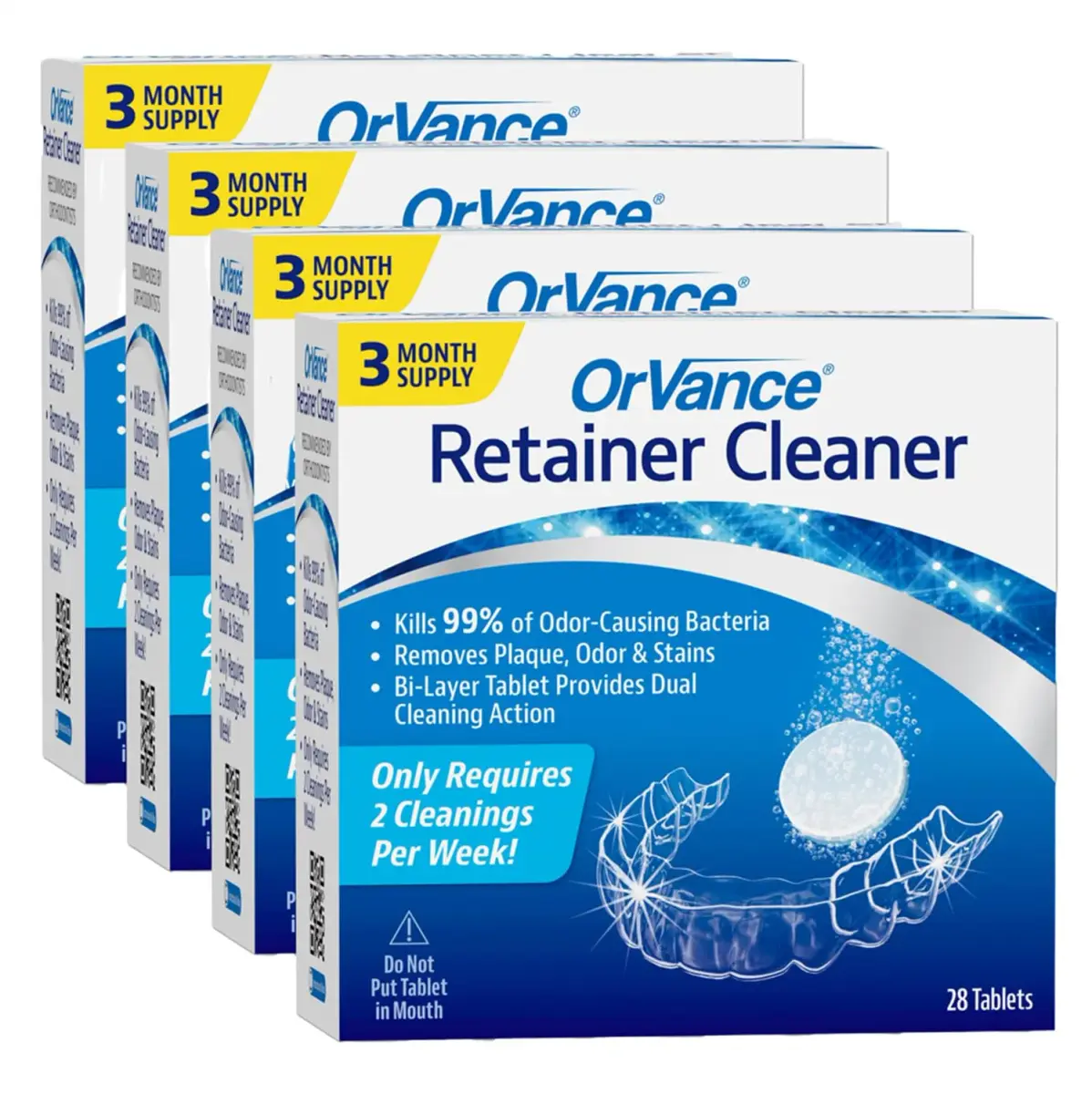 ORVANCE Retainer Cleaner Tablets 112 Count | Cleans Aligners & Guards Twice Weekly | 1 Year Supply - view 4