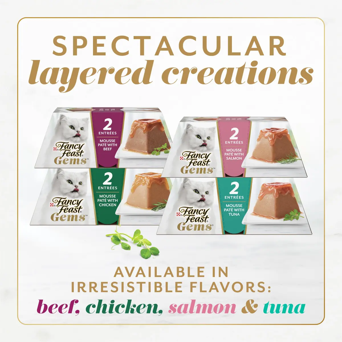 Fancy Feast Purina Gems Pate Mousse with Gravy Wet Cat Food 4 oz | Ocean Fish Flavor, Soft & Silky - view 8