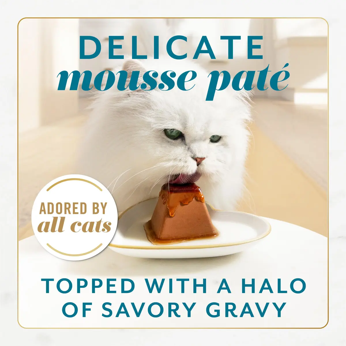 Fancy Feast Purina Gems Pate Mousse with Gravy Wet Cat Food 4 oz | Ocean Fish Flavor, Soft & Silky - view 2