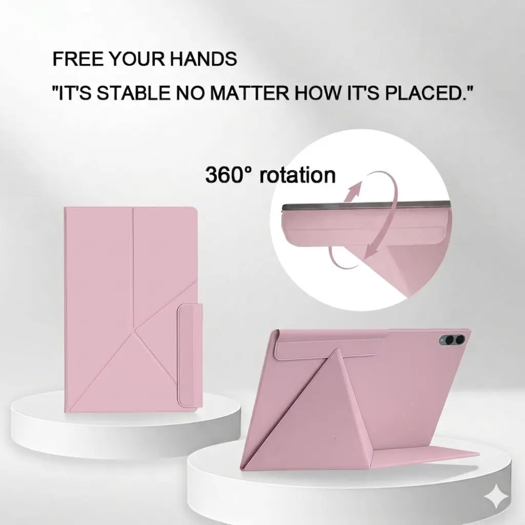 GUODONGMEI Magnetic Case for Samsung Galaxy S11 Ultra 14.6" | Auto Wake/Sleep Pink - view 9