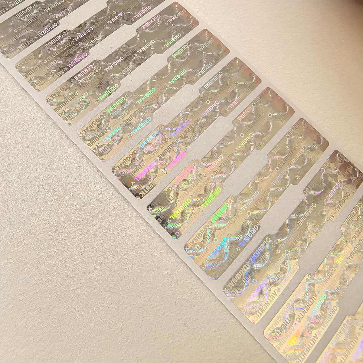 TLK&FBB Tamper Proof Hologram Stickers 5000pcs (2x0.4inch / 5x1cm) | High Security Void Seal Labels - view 2