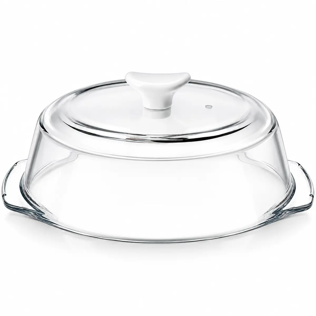 ACEPRUT New Upgrade Glass Microwave Splatter Cover with Ceramic Handle & Screw | Heat-Resistant BPA-Free Kitchen Accessory - main product image