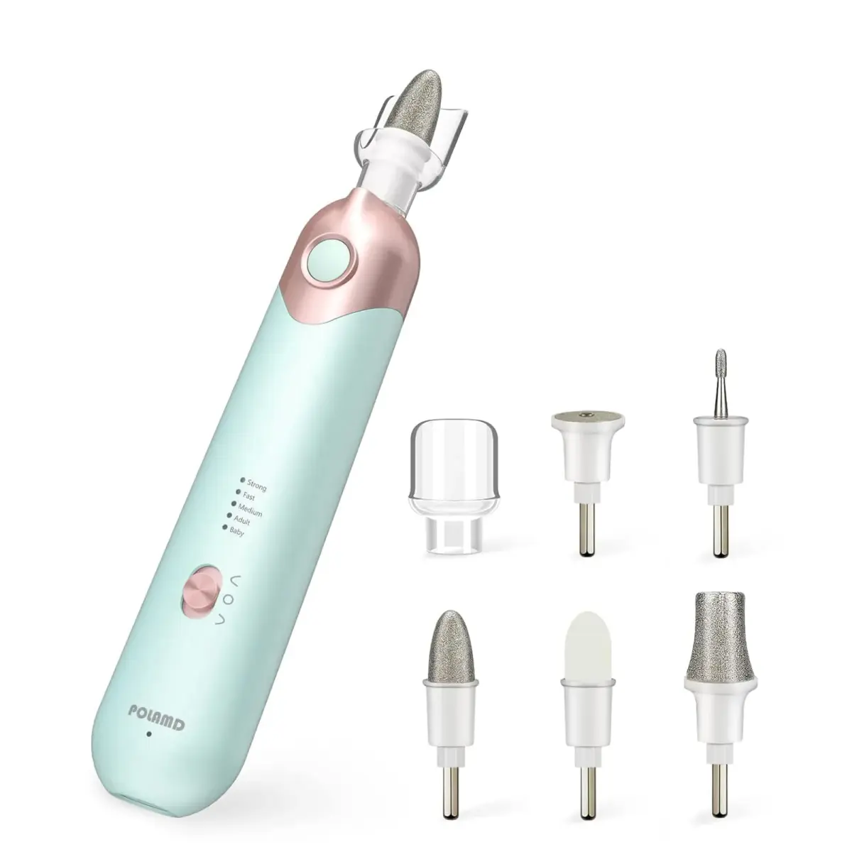 POLAMD Professional Electric Nail Drill Kit Blue | 5-Speed Cordless Manicure Pedicure Tool - main product image