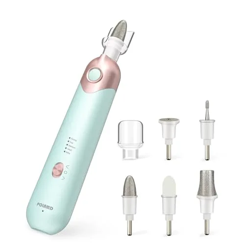POLAMD Professional Electric Nail Drill Machine for Manicure Pedicure, Cordless Rechargeable Foot Care Tool with 5 Speeds (Blue) - main product image
