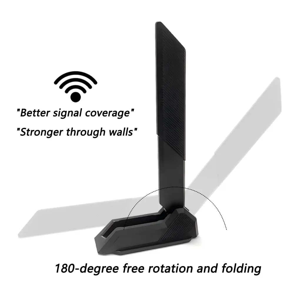 Zahara Tri Band WiFi 7 Antenna with Magnetic Base | 9dBi Gain, 32.2 Inch Cables, 2.4/5.8/6GHz - view 3