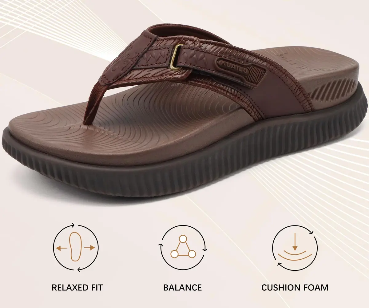 KuaiLu Womens Orthopedic Flip Flops Flat Toe Post Sandals with Arch Support | Cloud Comfort & Support - view 7