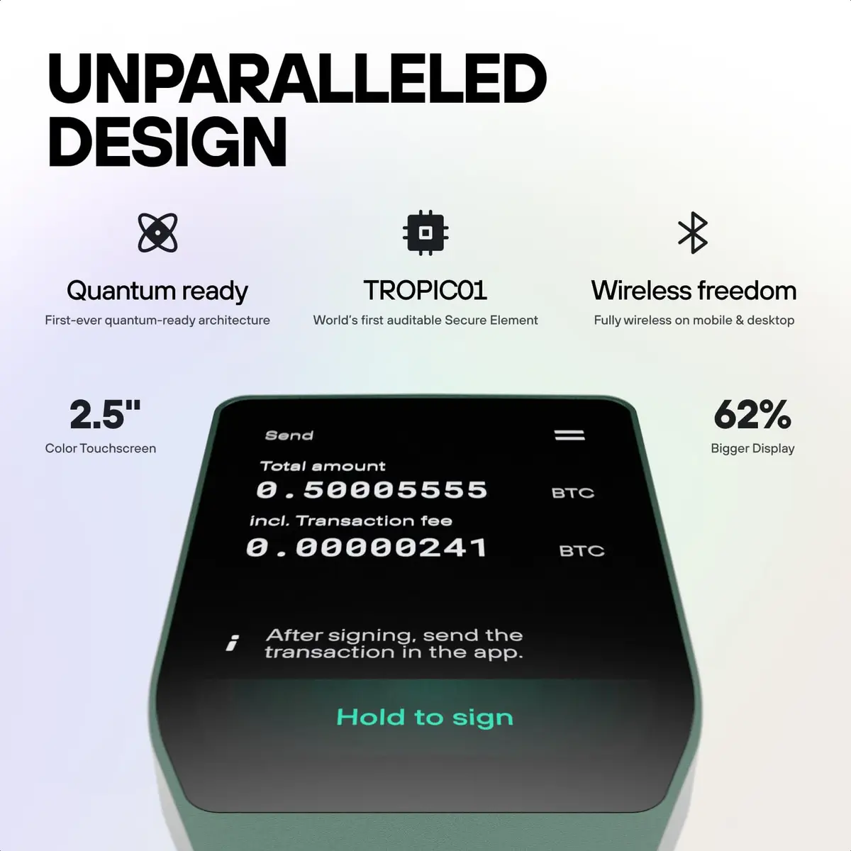 Trezor Safe 7 Crypto Hardware Wallet with Bluetooth | Quantum-Ready Security & Wireless Control - view 2