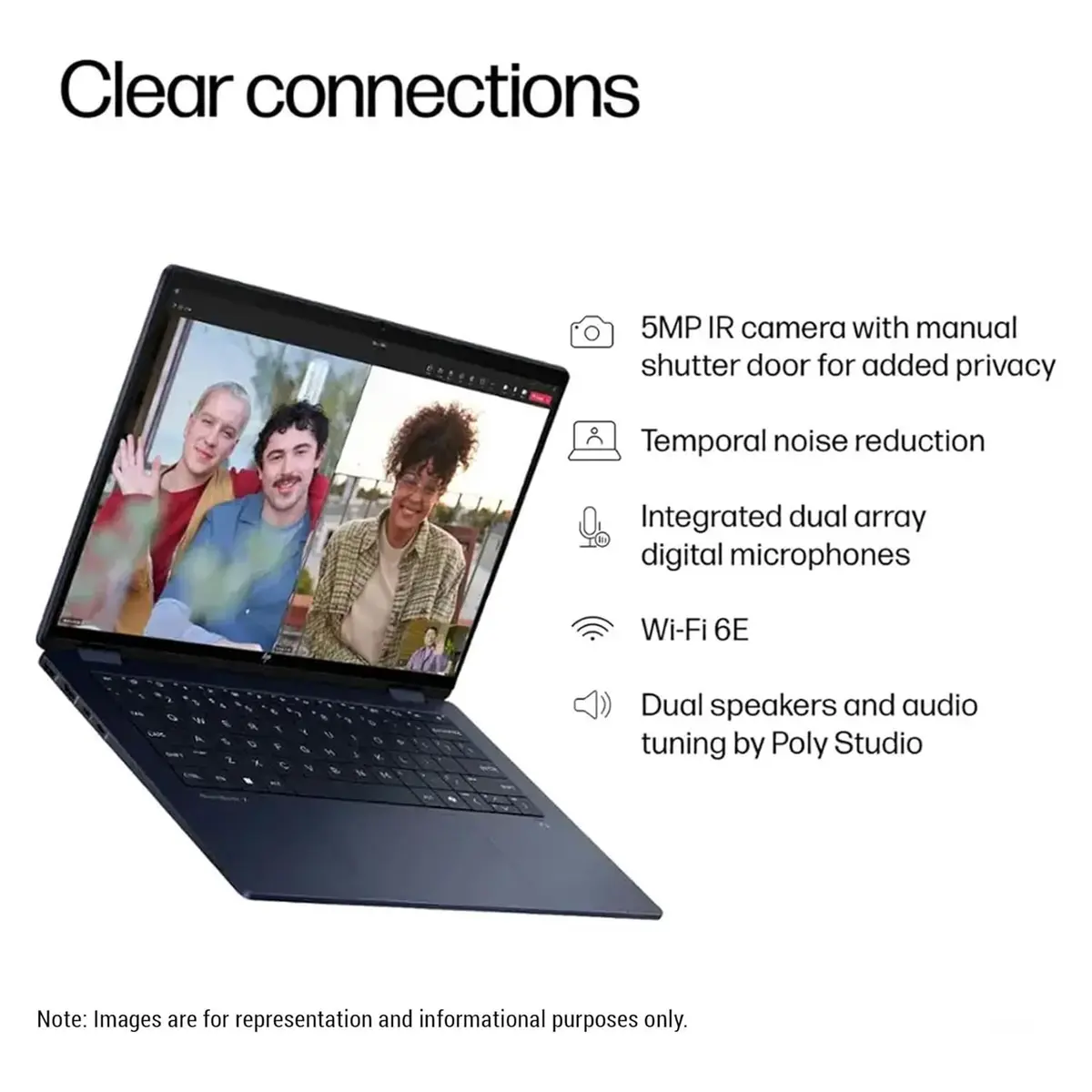 HP OmniBook X Flip 14 2-in-1 Laptop 14" WUXGA IPS, Intel 8-core Ultra 5 226V, 16GB RAM, 512GB SSD, Thunderbolt 4, Windows 11 Pro - view 8