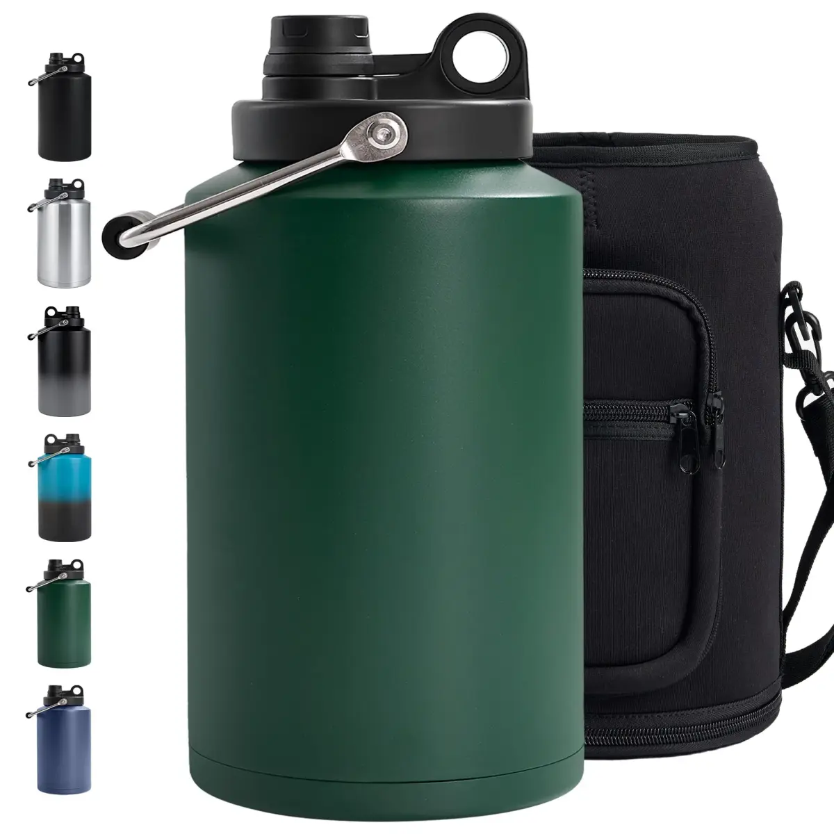 Kerilyn Gallon Insulated Water Jug 3785ml (128oz) with Bag | Keeps Cold 48 Hours, Hot 24 Hours - main product image