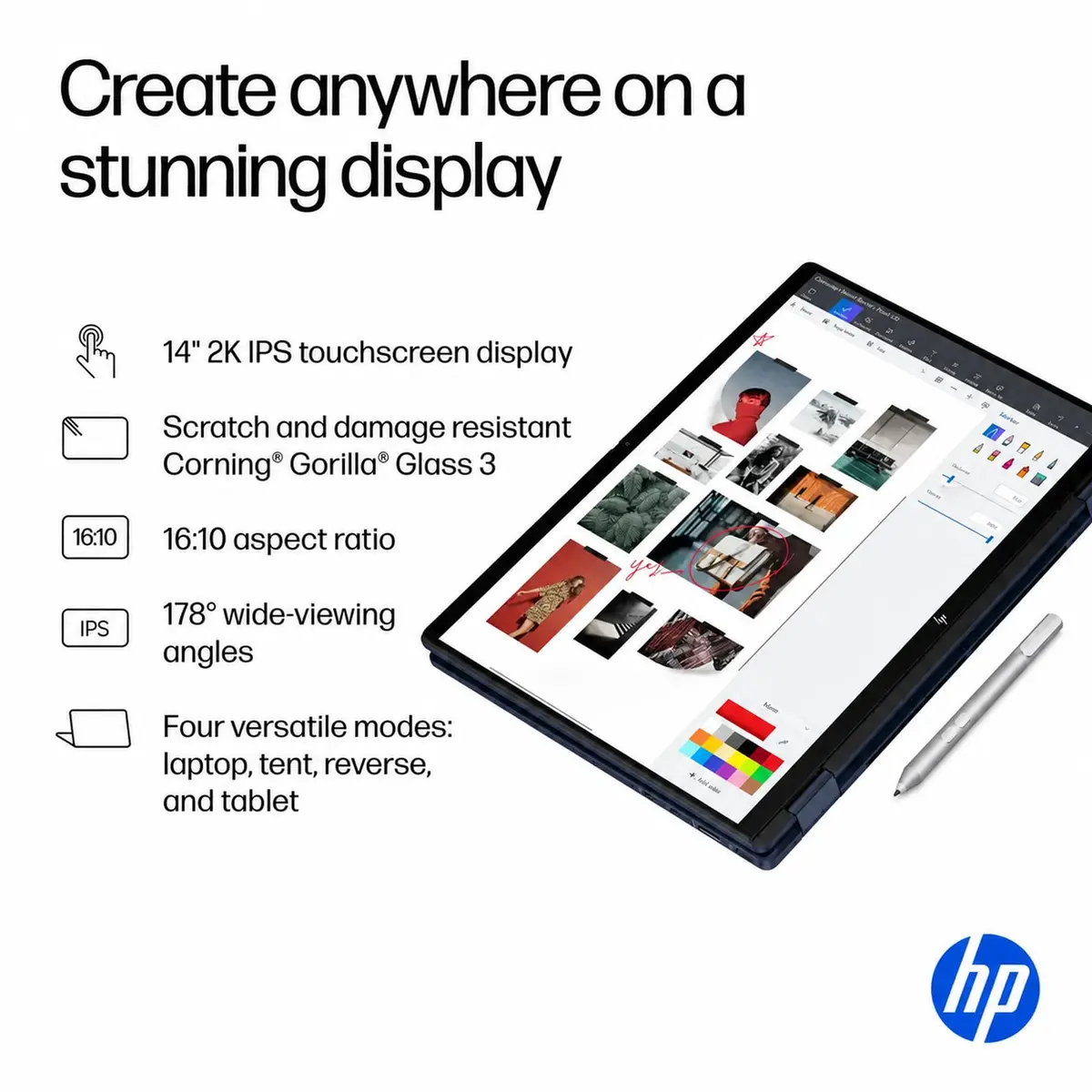HP OmniBook X Flip 14 2-in-1 Laptop 14" Touchscreen | Intel Ultra 8-core, 16GB RAM, 512GB SSD - view 5