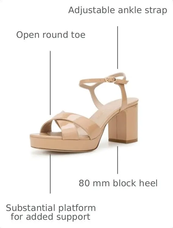 Stuart Weitzman Womens Dayna Platform 80 Adobe 8 Medium | Stylish 80mm Block Heel Sandal - view 4