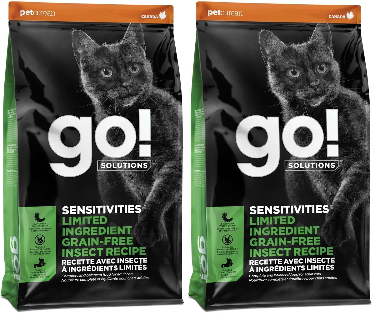 Go! Solutions Insect Protein Grain-Free Dry Cat Food 3 lb Bag | Supports Sensitive Stomach & Allergies - main product image