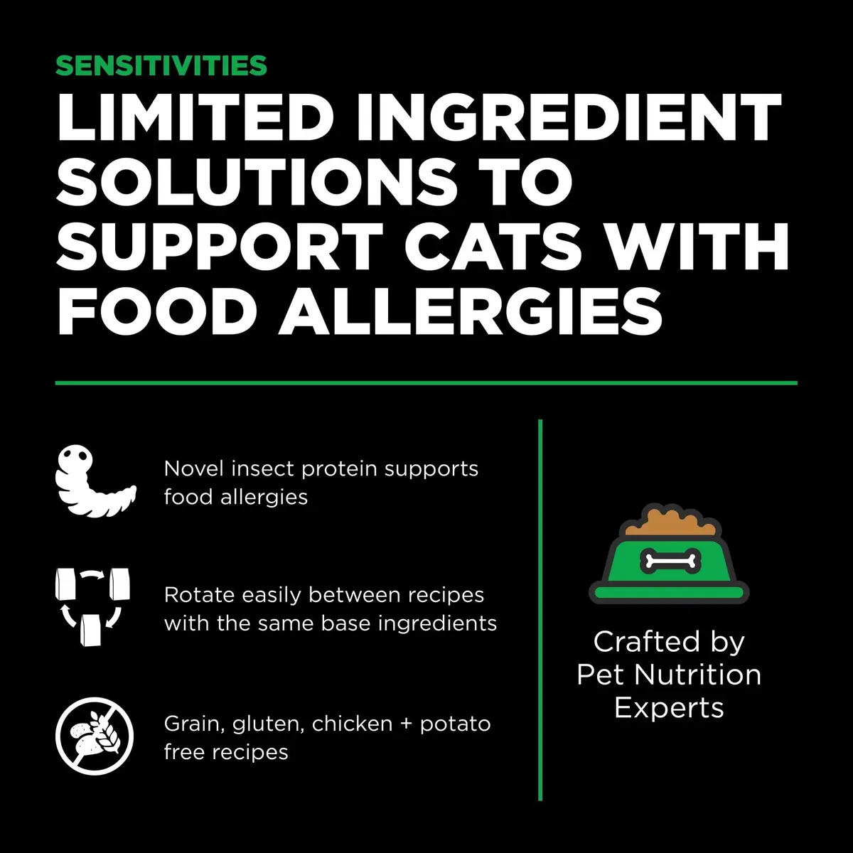 Go! Solutions Insect Protein Grain-Free Dry Cat Food 3 lb Bag | Supports Sensitive Stomach & Allergies - view 2