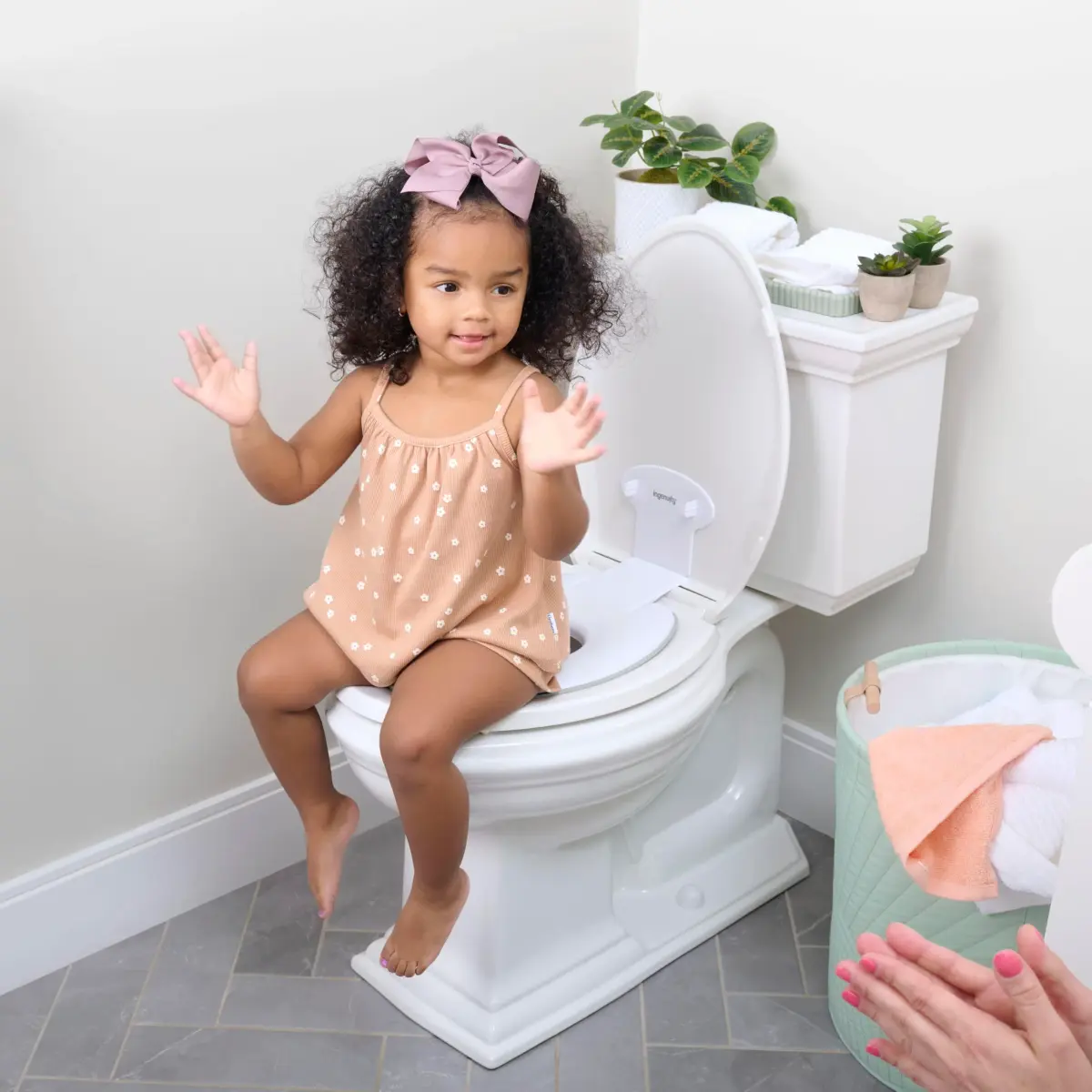 Ingenuity Flip & Sit Potty Seat (White) — 4 Pack | Attaches to Adult Toilet Seat - view 7