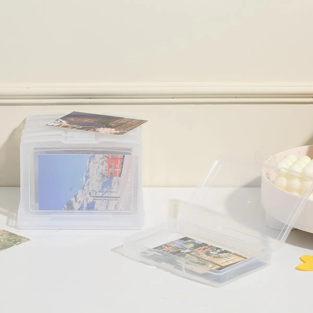 novelinks 6 Pcs 4"x6" Plastic Photo Storage Boxes with Tray | Clear 2Pack for Photos & Crafts - view 5