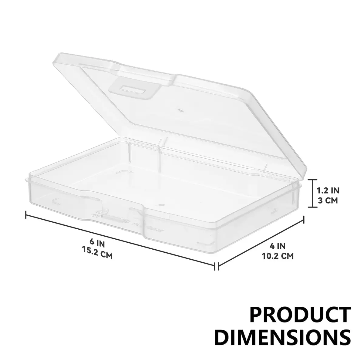 novelinks 6 Pcs 4"x6" Plastic Photo Storage Boxes with Tray | Clear 2Pack for Photos & Crafts - view 2