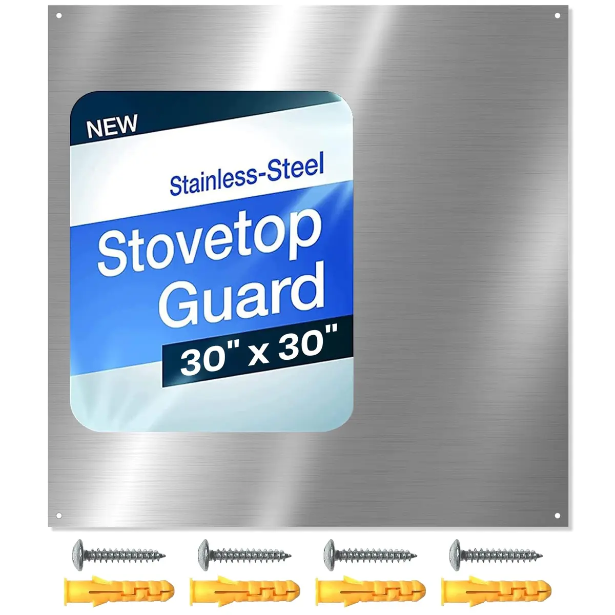 CALPALMY 30" x 30" Metal Backsplash Panel | Heat-Resistant Stove Splatter Guard for Cooking Range - main product image
