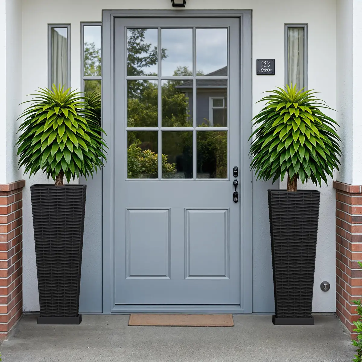 Devoko Resin 23.6'' Tall Planters | Large Taper Outdoor Planter with Removable Inner Pot - view 6